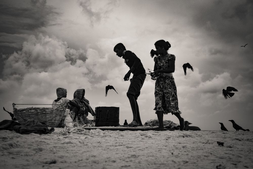 Life of traditional fishing village