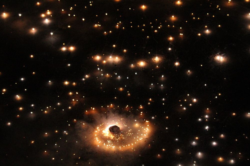 Stars and galaxy on earth