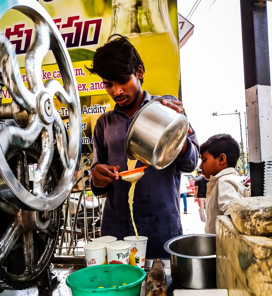 Sugar cane juice seller