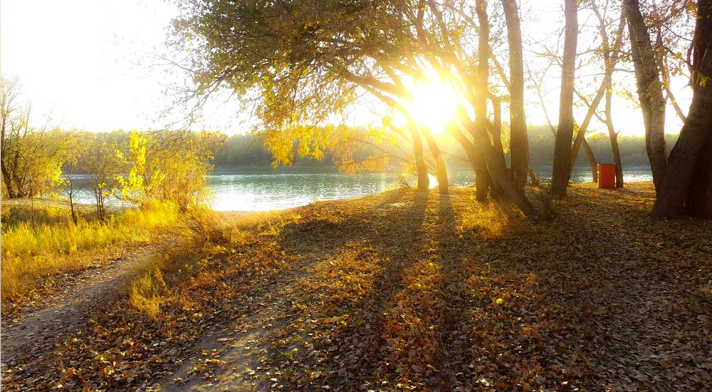 Осень в Павлодаре у реки Иртыш