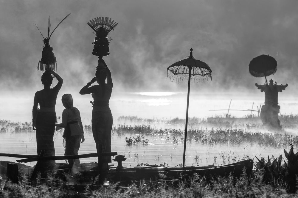 Going to the morning ceremony