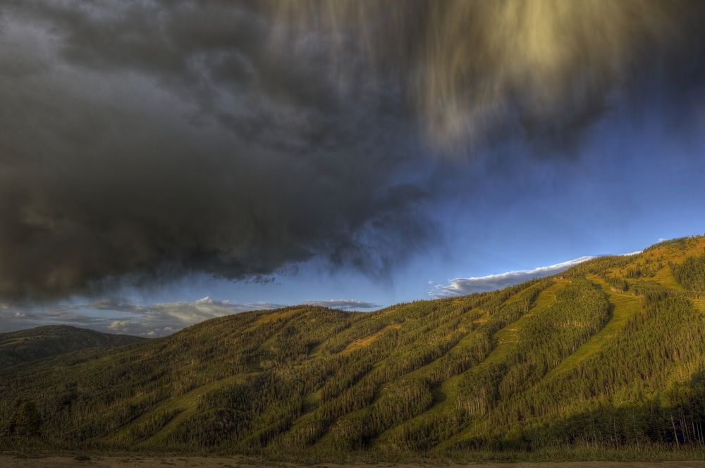Hairy clouds over the forest