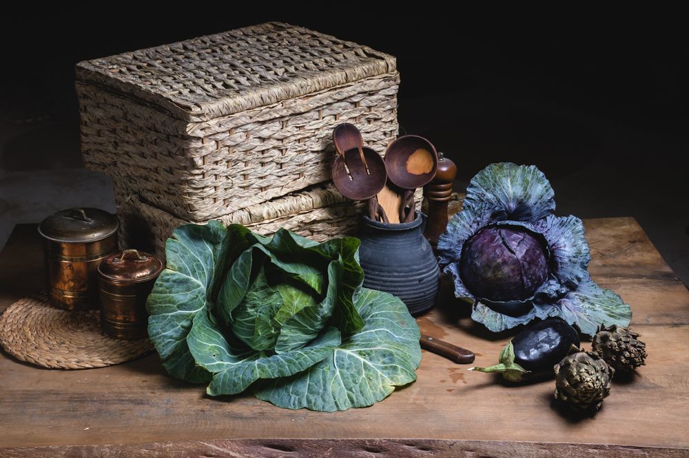 Still life with cabbage