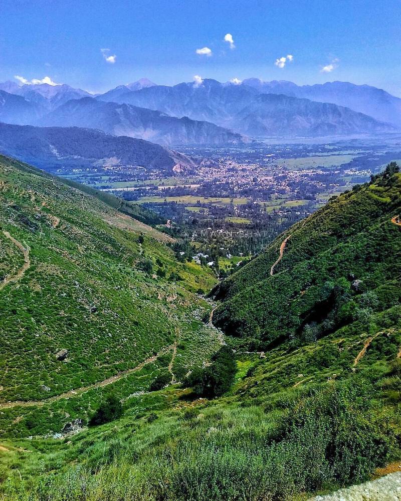 Bandipora Town from a hilly area "Dobban Bandipora"