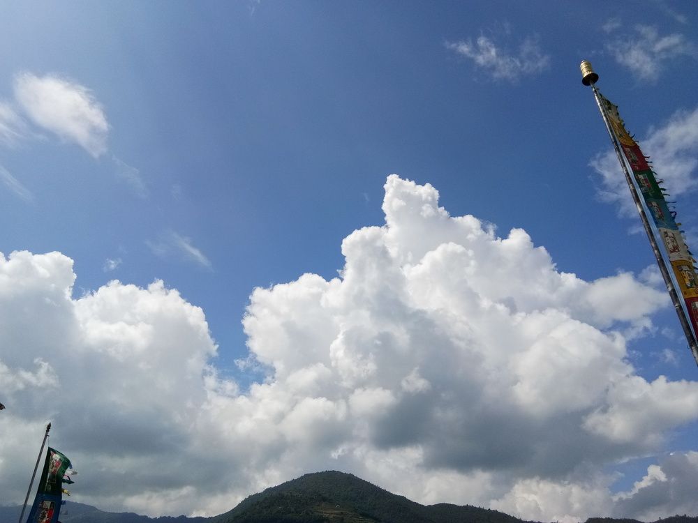 Cloud over mountain