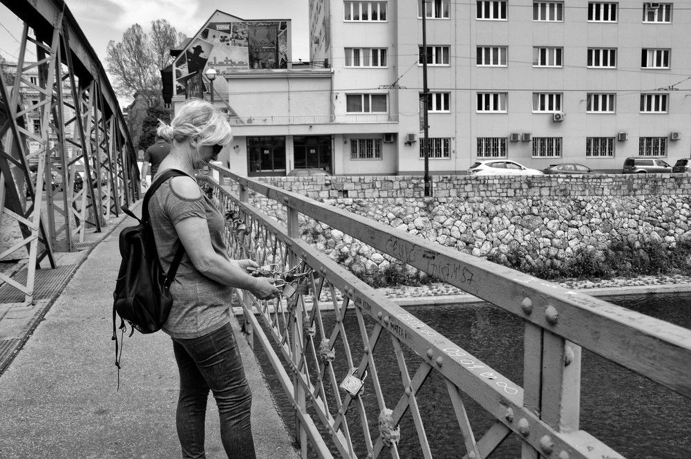 Looking on the bridge