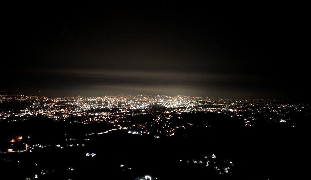 City night view from top