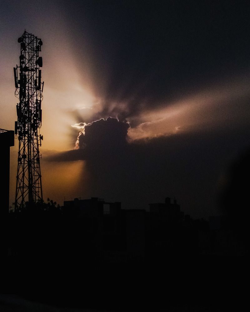 Sun behind the clouds