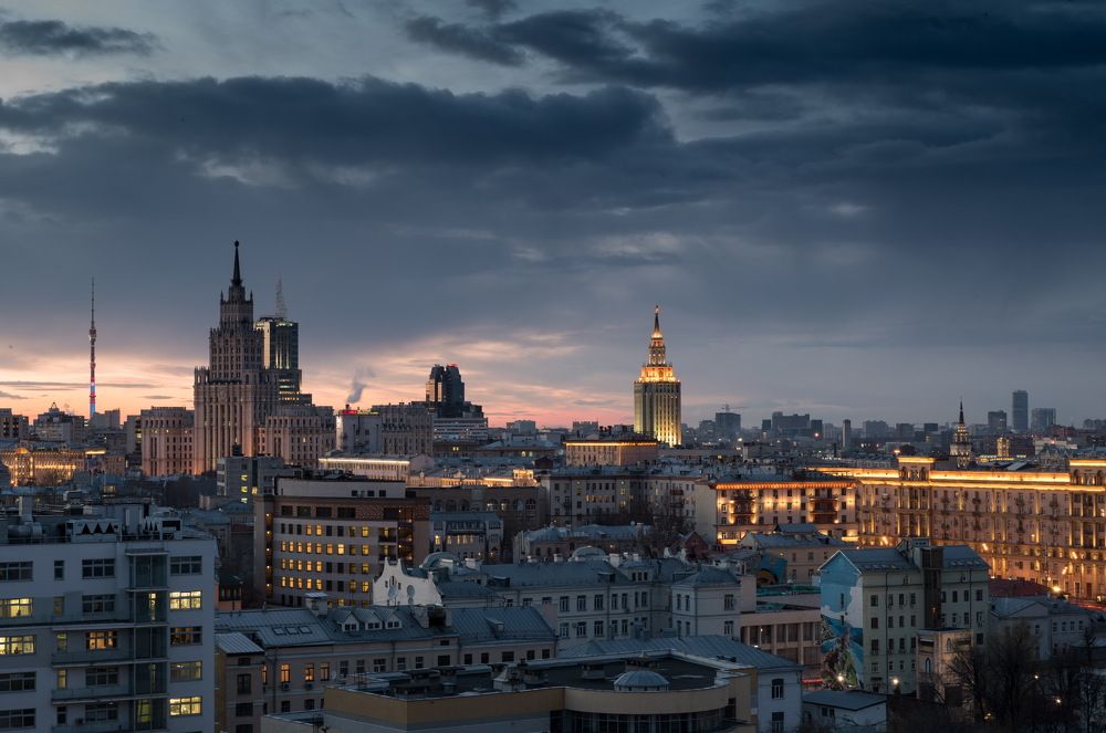 Blue hour im Moscow