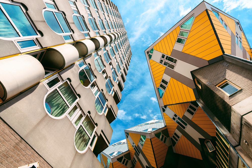 Кубические дома в Роттердаме