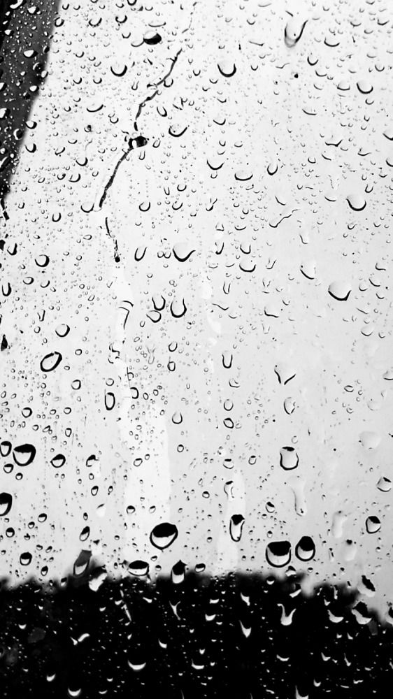 Raindrops on glass
