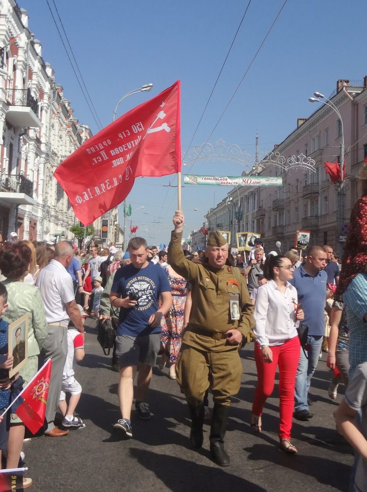 На празднике  День Победы в Бессмертном полку.