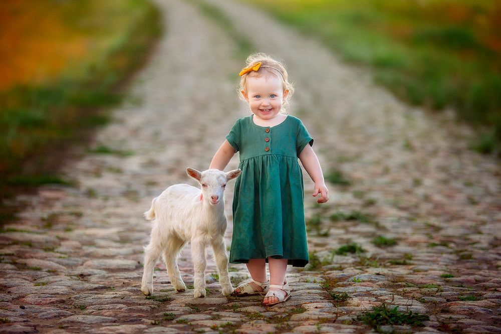 девочка с козой