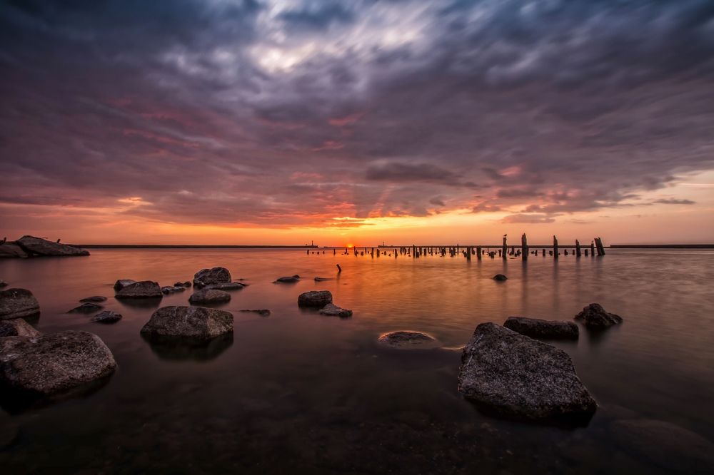 Sunset in the Liepaja ...