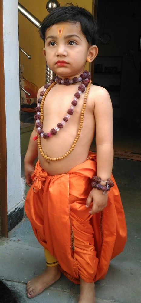 Cute Kid as a Shree Ram costume..