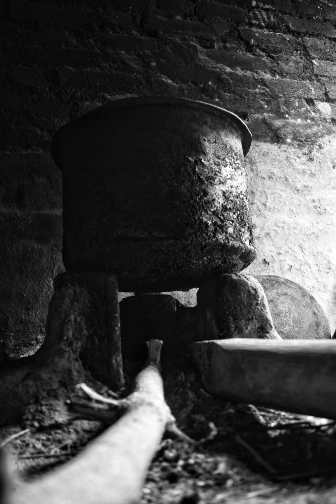 The Wood stove of village