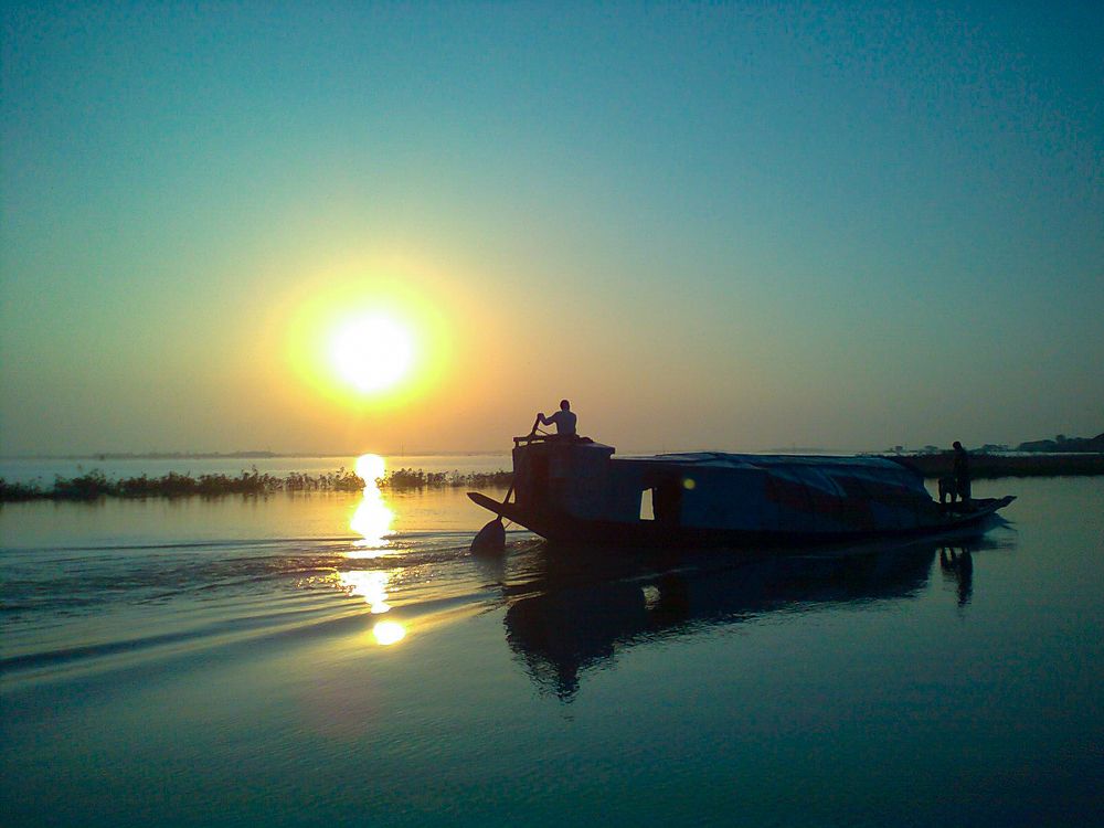 Sunset time at Haor Bangladesh