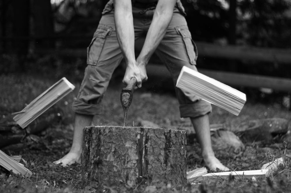 Топорик мал, да дуб упал.