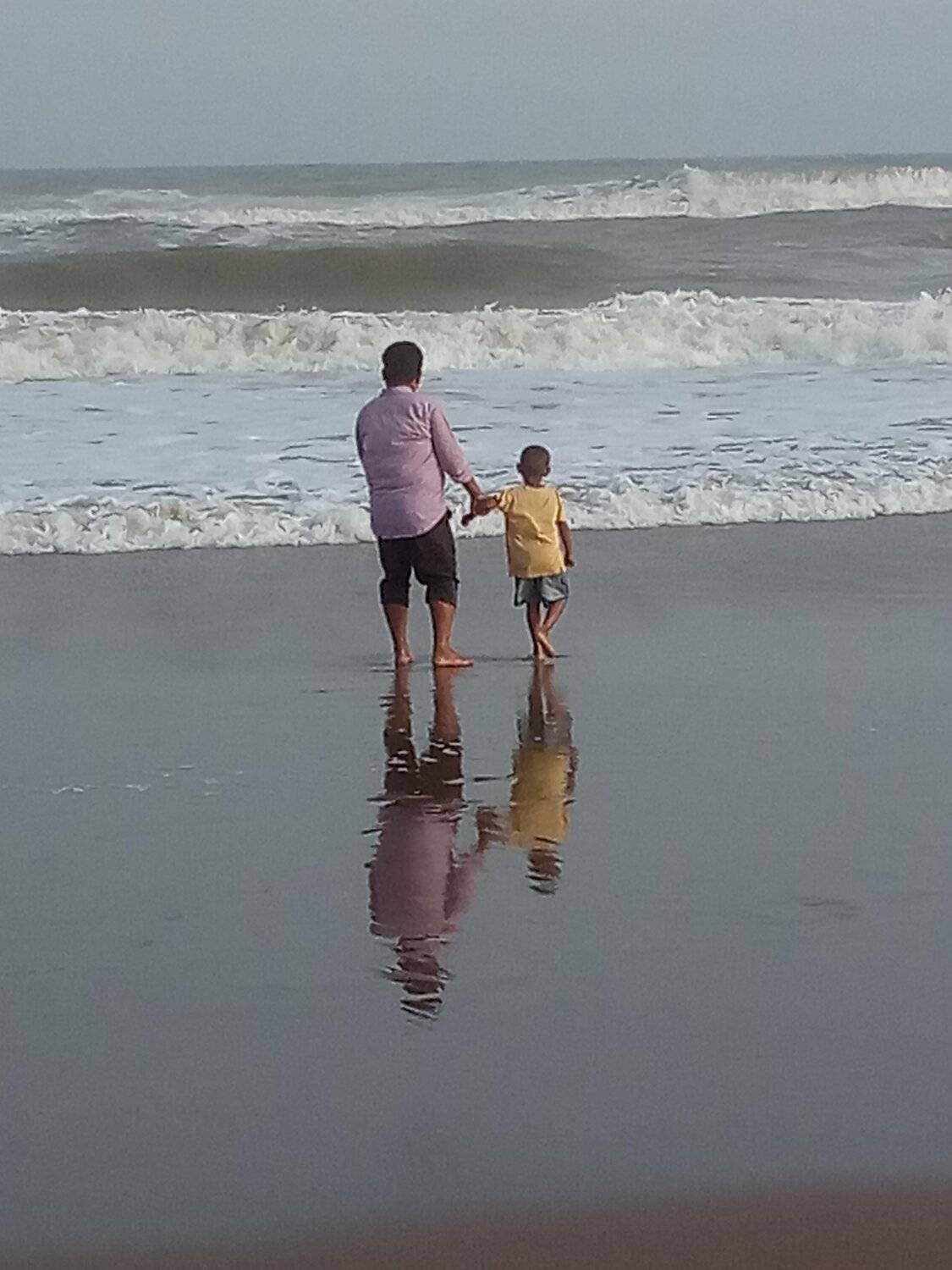 Dad & Son enjoying moment