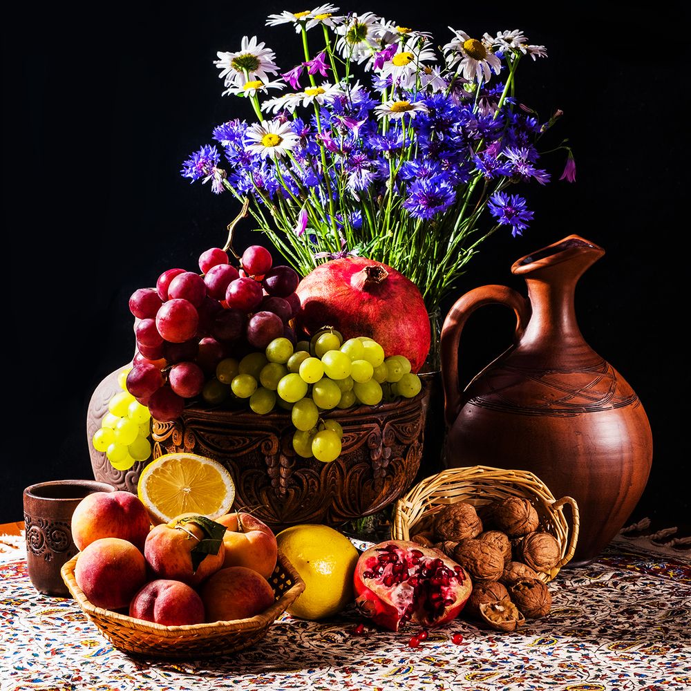 Натюрморт с полевыми цветами