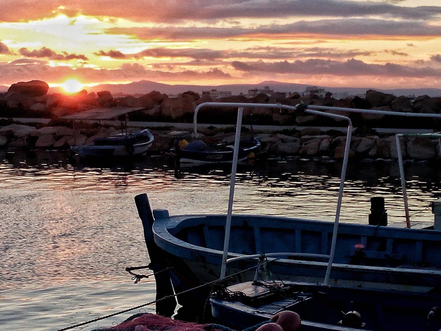 Port sunset time