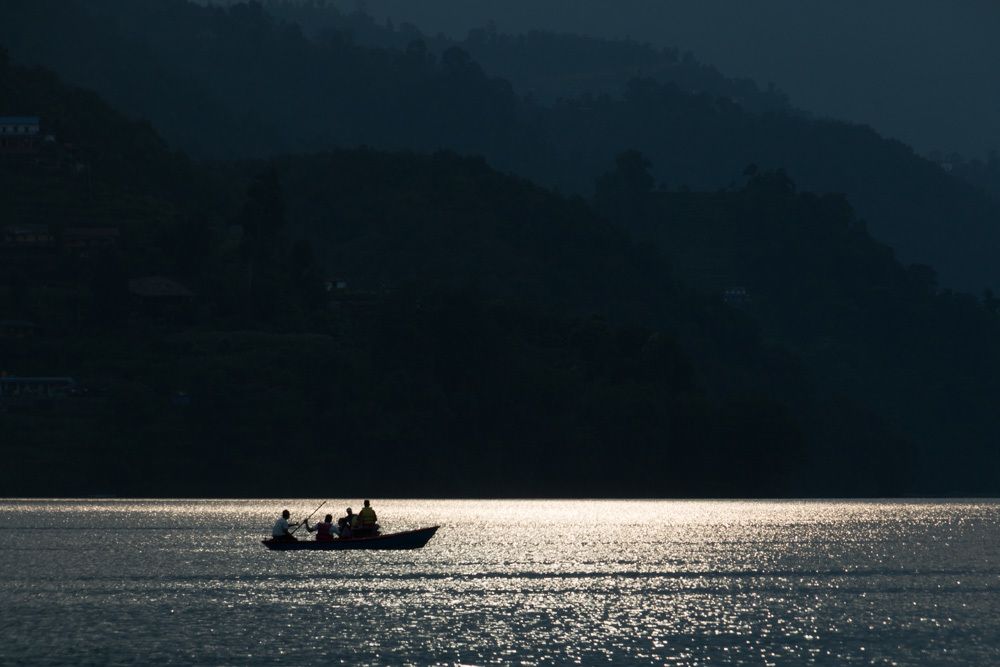 In the Fewa Lake