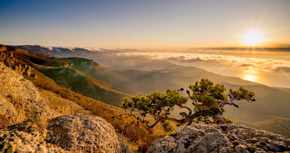 Встреча солнца на Демерджи
