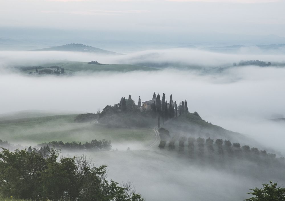 In Toscan fog