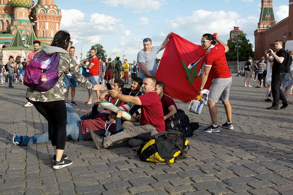 Болельщики на Красной площади