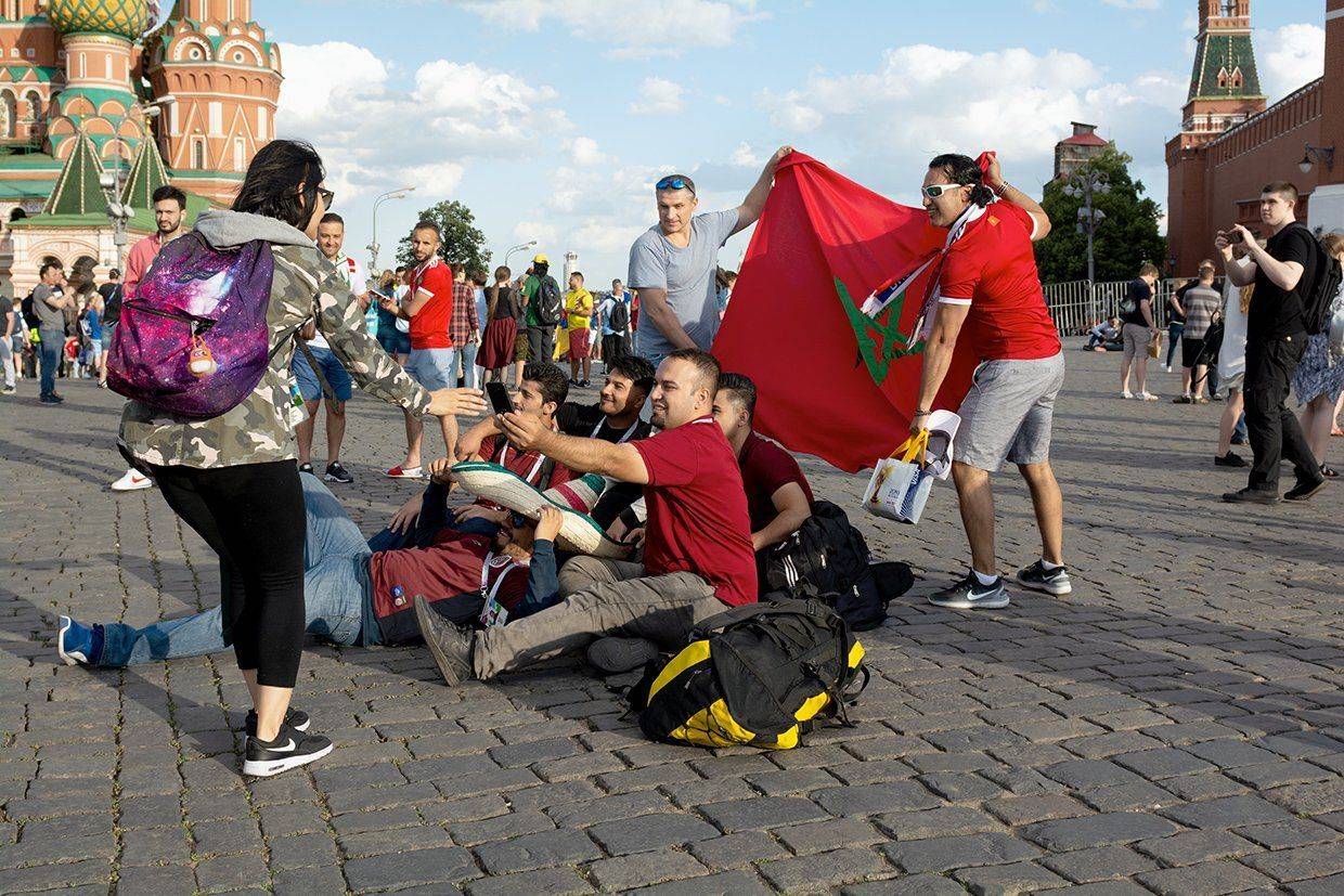 Болельщики на Красной площади