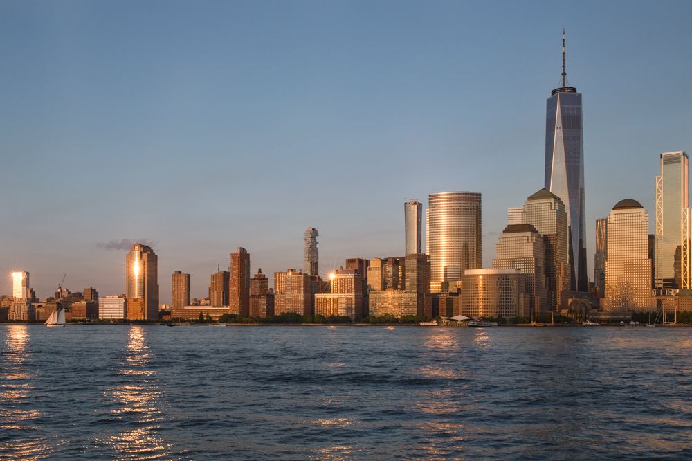Манхеттен на закате.