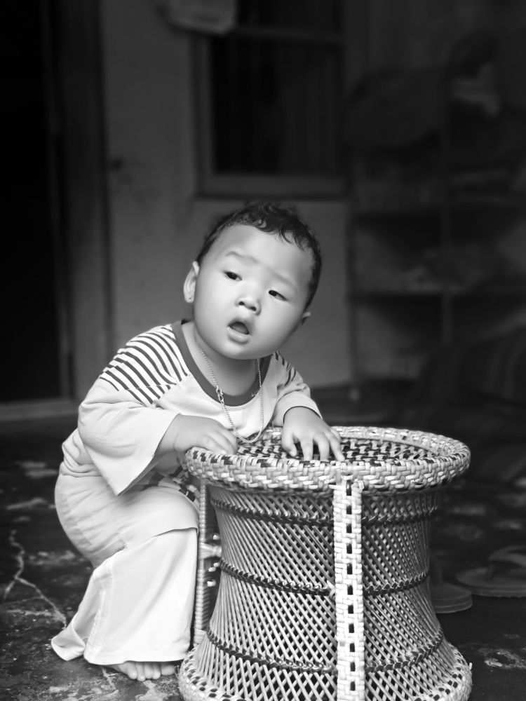 A child in a gaze
