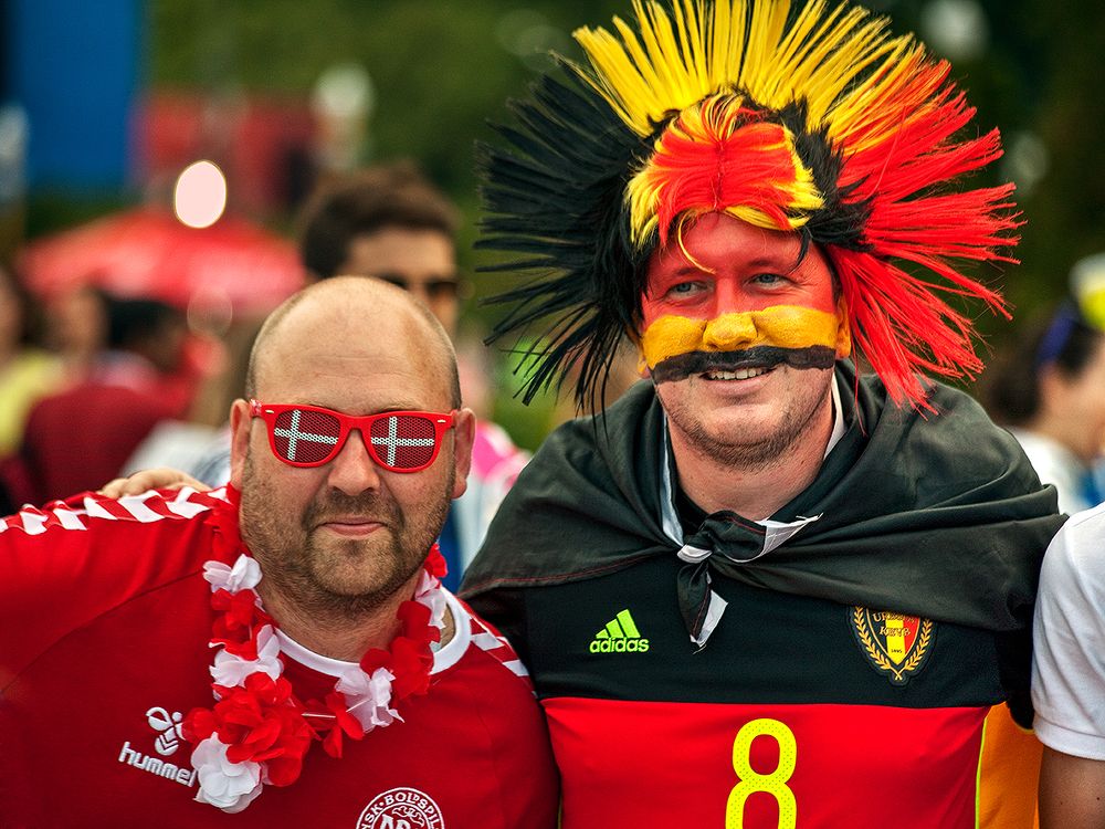 Датский и немецкий болельщики