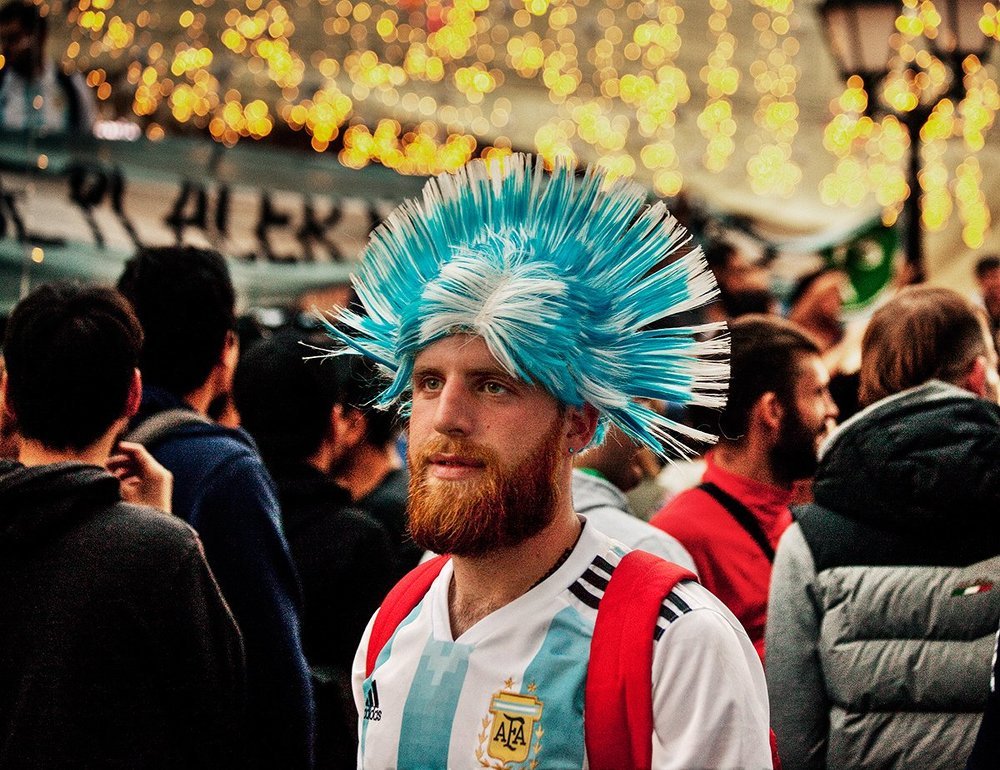 Аргентинский болельщик.