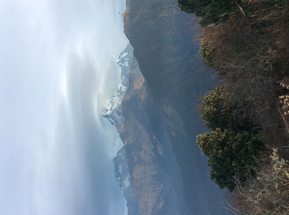 Annapurna south mountain View from poon hill Nepal