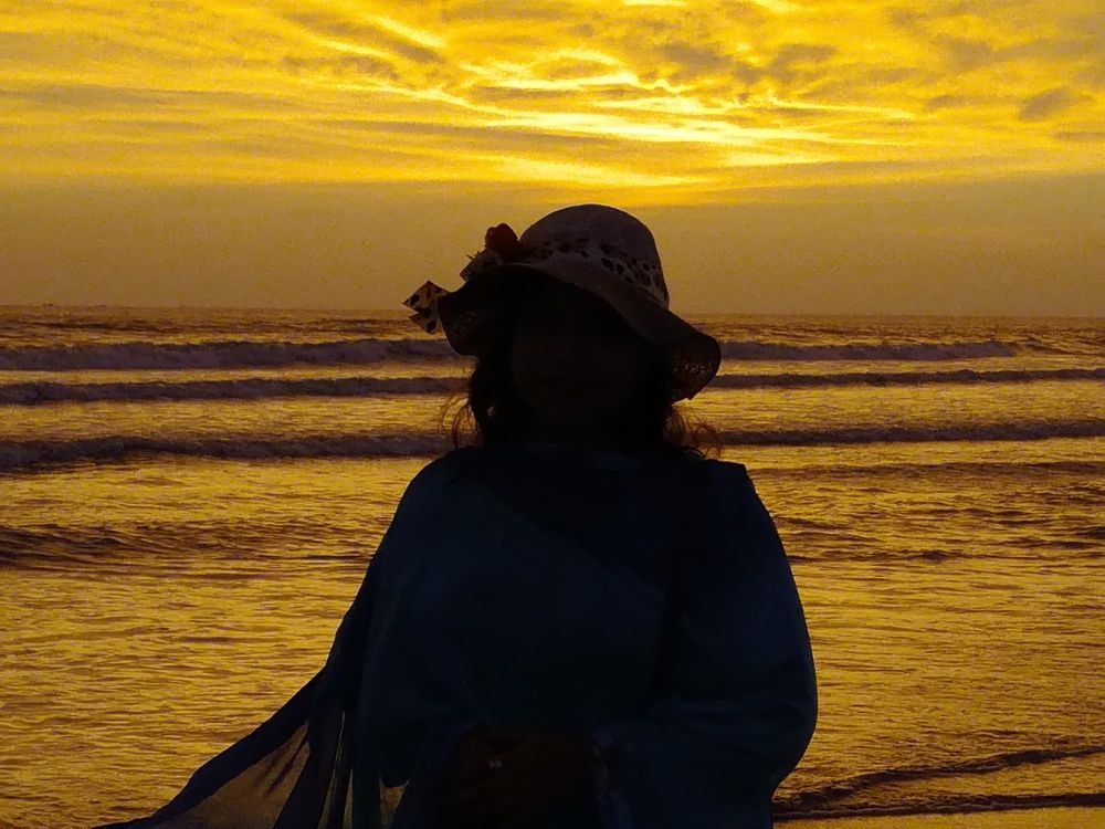 When the sun sets, her dreams arise.