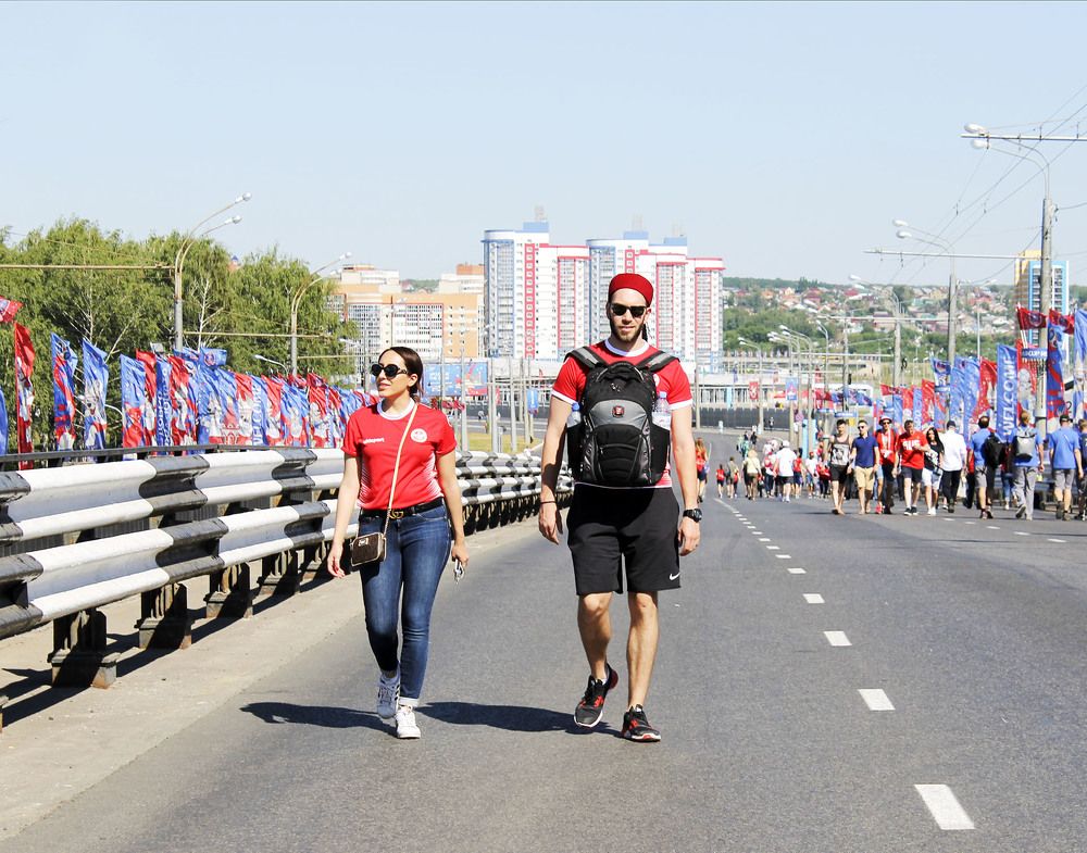 Болельщики из Туниса на прогулке