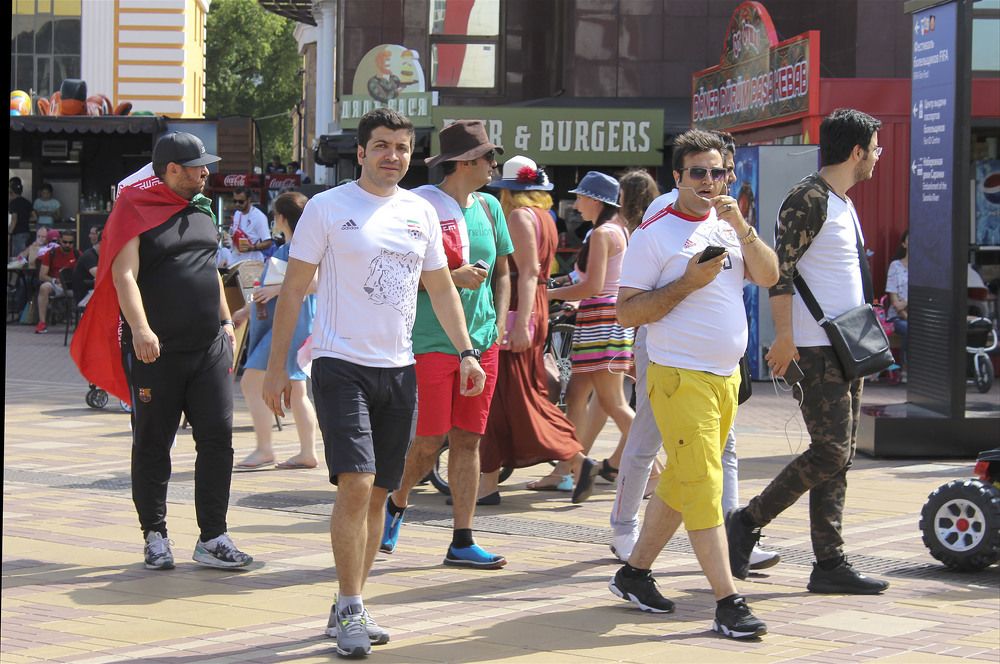 На улицах города перед началом матча