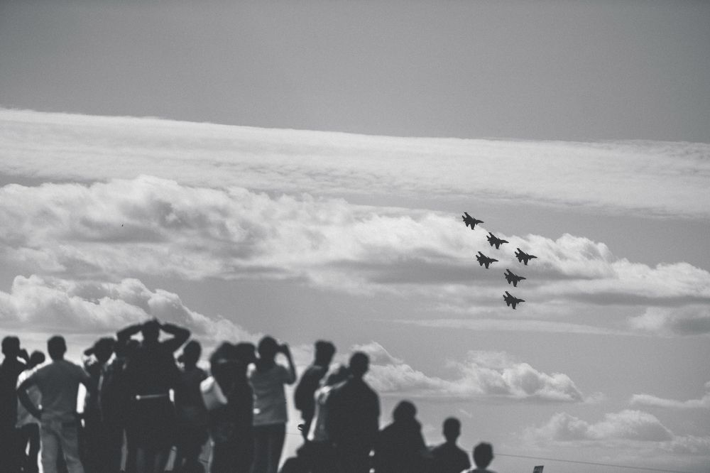 Up in the air Russian knights.