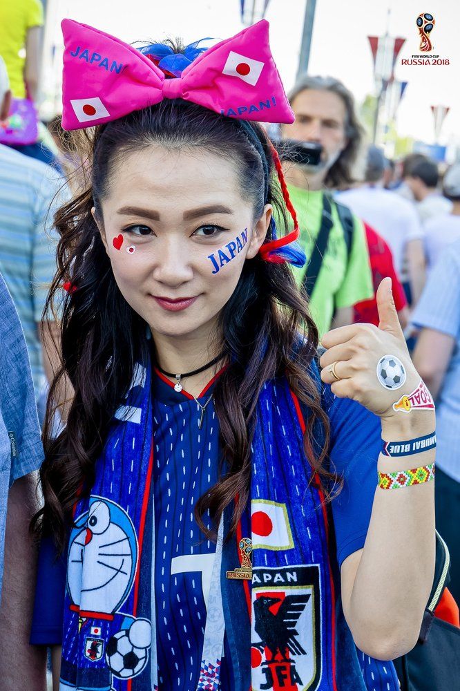 Болельщица сборной Японии