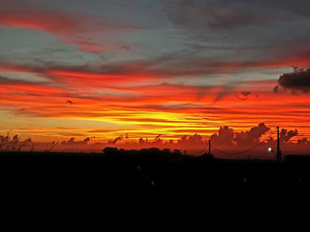 Sunset  after heavy rainfall from sugar cane fields near my place