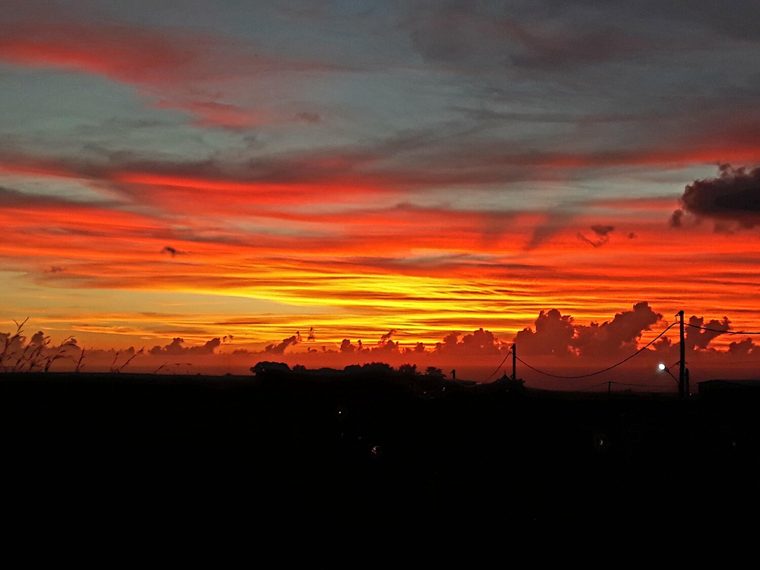 Sunset  after heavy rainfall from sugar cane fields near my place