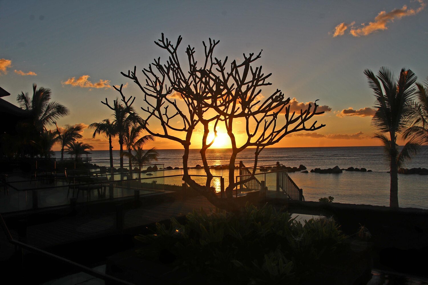 Sunset from Westin Turtle Bay Hotel Mauritius
