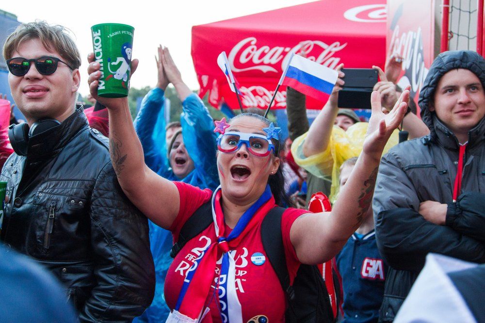 Гол в матче Россия - Египет