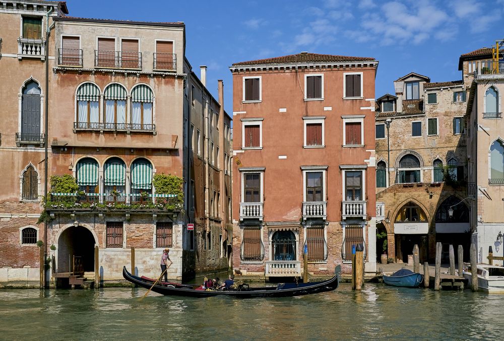 Gondola on the Canal Grande. Venice. Italy.