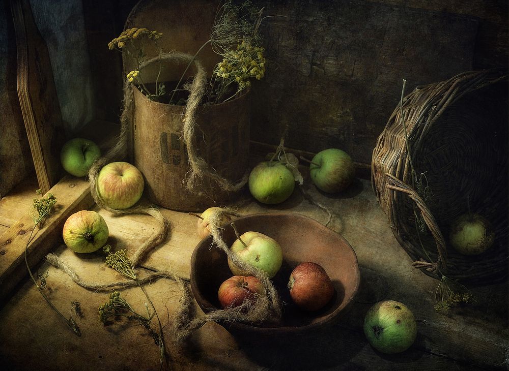 Про то, как яблочки лежали..