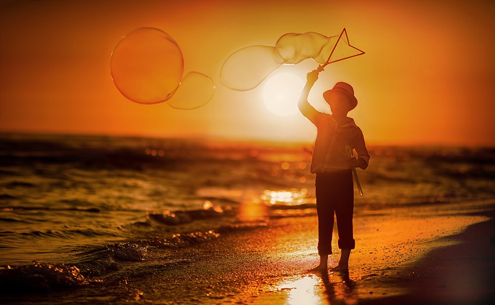 Закат на море