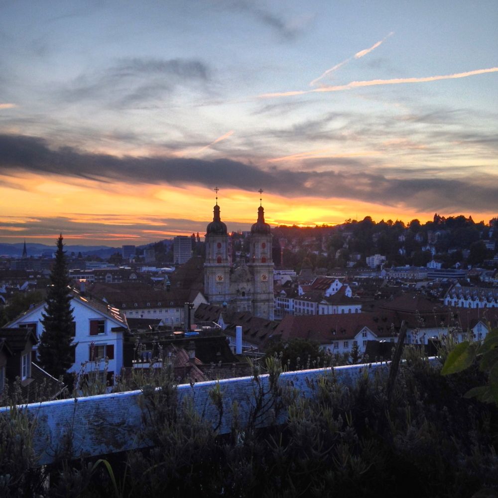 Закат в Санкт-Галлене
