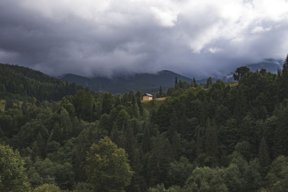 House In Misty Clouds
