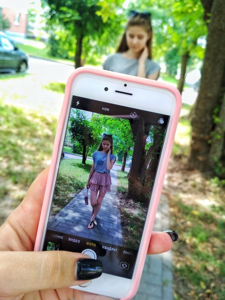 В объективе камеры